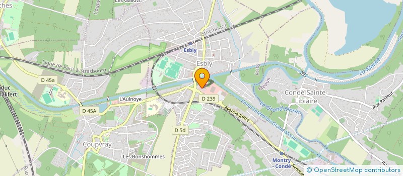 localisation de l'entreprise EURO EMBALLAGES à ESBLY