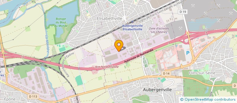 localisation de l'entreprise EURO EMBALLAGES à AUBERGENVILLE