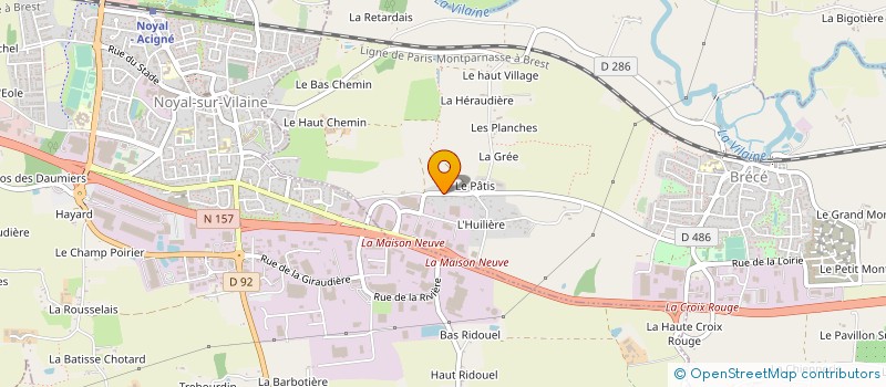 localisation de l'entreprise EURO ENTREPOSAGE à BRECE