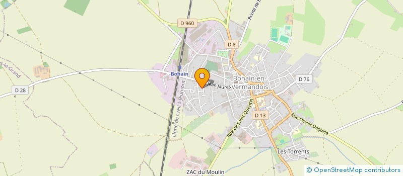 localisation de l'entreprise EURO-ESPACES à BOHAIN EN VERMANDOIS