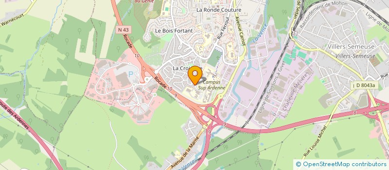 localisation de l'entreprise EURO FASHION  CHARLEVILLE MEZIERES