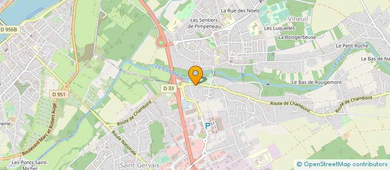 localisation de l'entreprise EURO-FLUIDE à HUISSEAU-SUR-COSSON