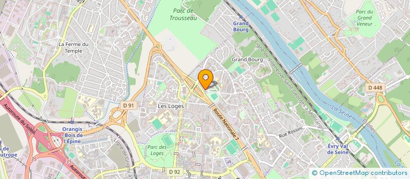 localisation de l'entreprise EURO FOOD DELIVERY à EVRY-COURCOURONNES
