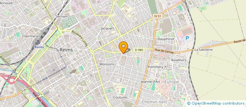 localisation de l'entreprise EURO FOOT ASSOCIES  REIMS