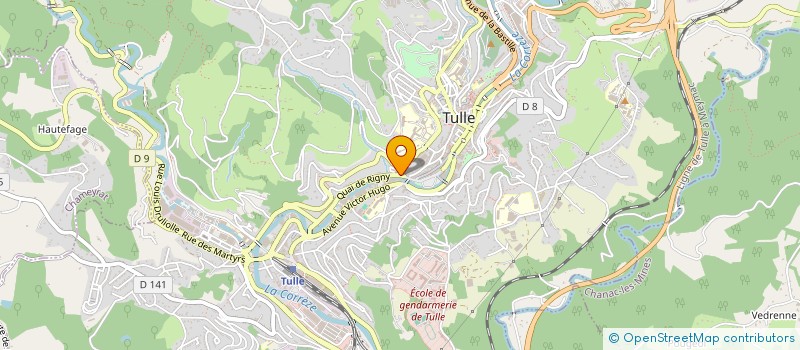 localisation de l'entreprise EURO-FORETS à TULLE