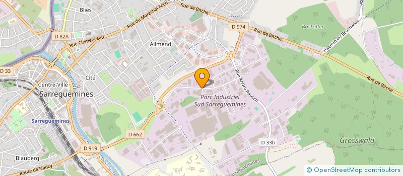 localisation de l'entreprise EURO FORM à SARREGUEMINES
