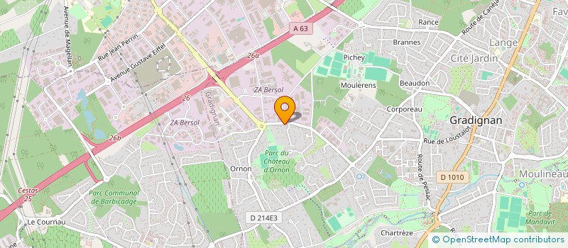 localisation de l'entreprise EURO FORM HABITAT  GRADIGNAN