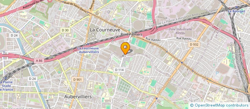 localisation de l'entreprise EURO FORM PROTO à LA COURNEUVE