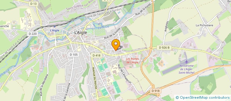 localisation de l'entreprise EURO FORMATION à L'AIGLE