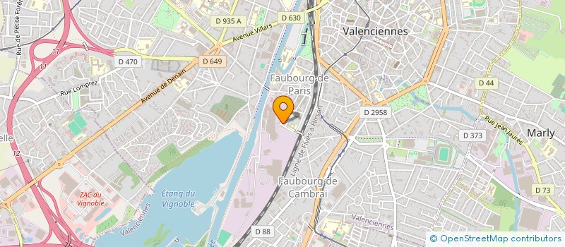 localisation de l'entreprise EURO FORMATIONS PRESTATIONS à VALENCIENNES