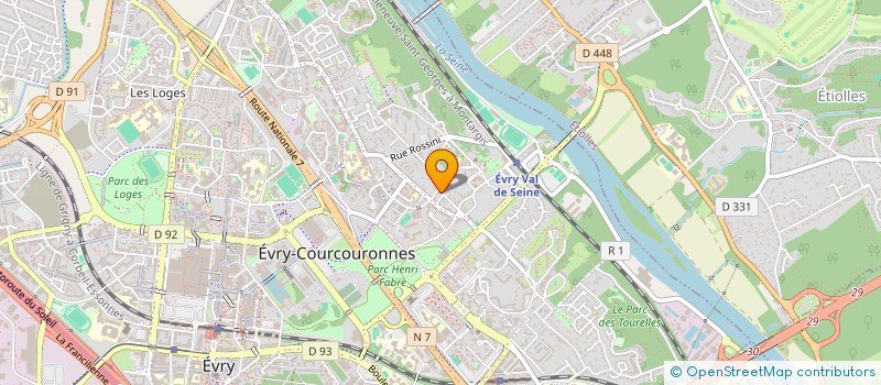 localisation de l'entreprise EURO FRANCE 91 à EVRY-COURCOURONNES