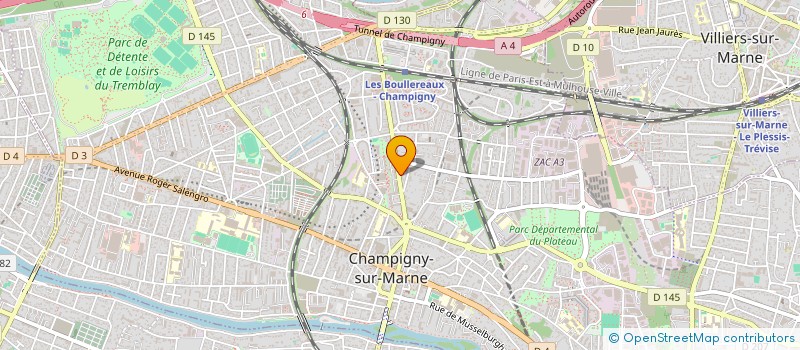 localisation de l'entreprise EURO FRANCE FERMETURES à CHAMPIGNY-SUR-MARNE