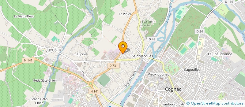 localisation de l'entreprise EURO FRANCE HIRE à COGNAC