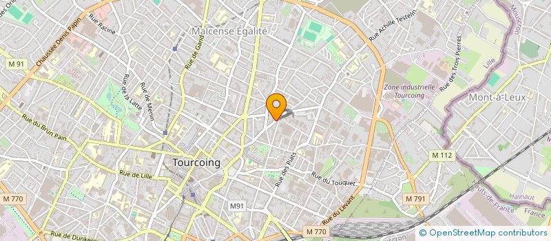 localisation de l'entreprise EURO FRUITS à TOURCOING