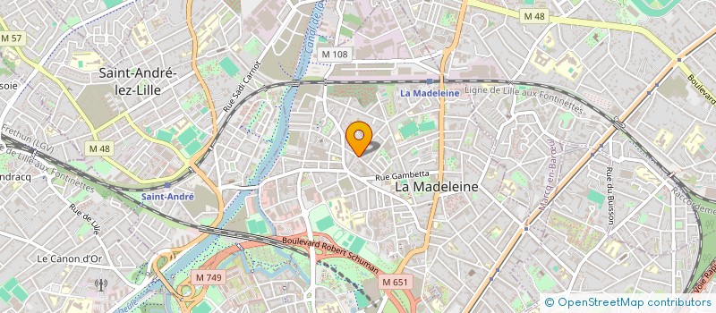localisation de l'entreprise EURO GROUPEMENT DISTRIBUTION à LA MADELEINE