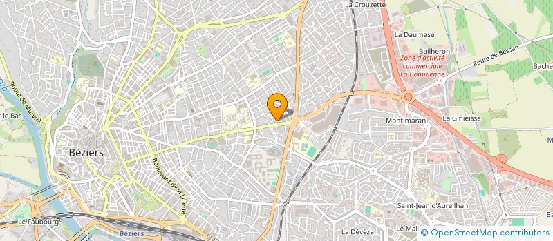 localisation de l'entreprise EURO IMMO  BEZIERS