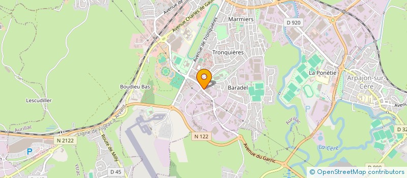 localisation de l'entreprise EURO IMMO DE SISTRIERES à AURILLAC