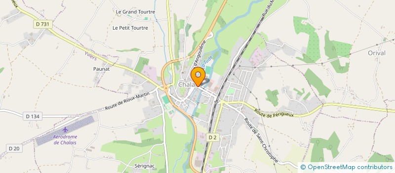 localisation de l'entreprise EURO IMMOBILIER CHALAIS à CHALAIS