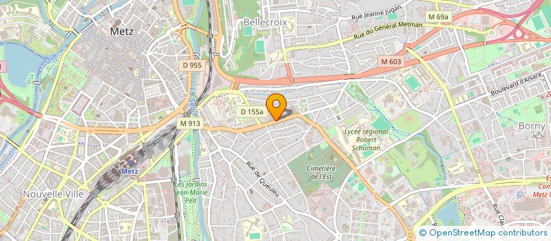 localisation de l'entreprise EURO INVEST à METZ