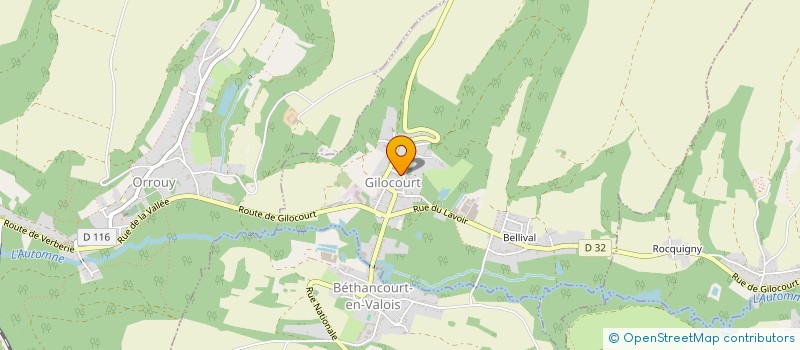 localisation de l'entreprise EURO JARDINS  GILOCOURT