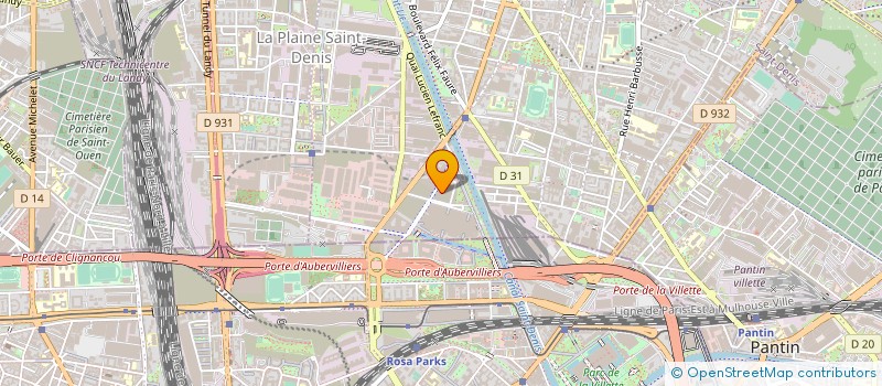 localisation de l'entreprise EURO K 7 SARL à AUBERVILLIERS