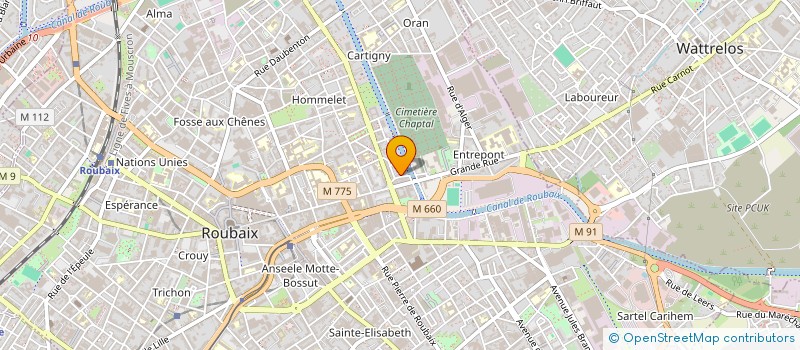 localisation de l'entreprise EURO LEADER DISTRIBUTION à ROUBAIX