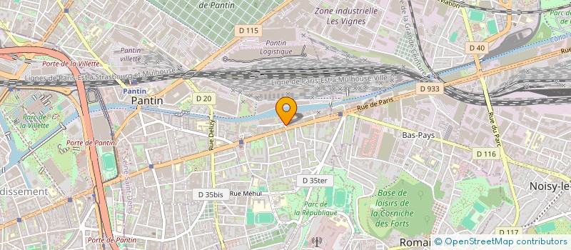 localisation de l'entreprise EURO-LOGISTIQUE à PANTIN