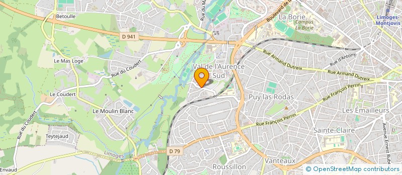 localisation de l'entreprise EURO MARKET à LIMOGES