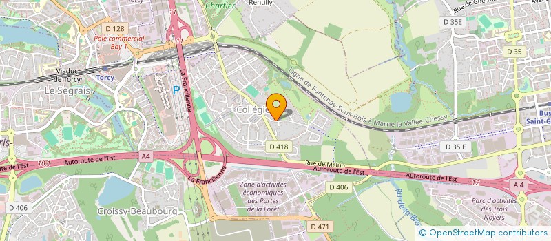 localisation de l'entreprise EURO-MARNE HYGIENE à COLLEGIEN