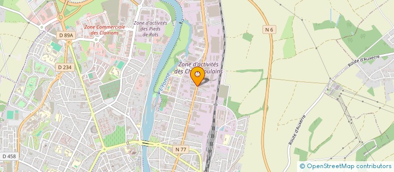 localisation de l'entreprise EURO MECA-CARROSSERIE à AUXERRE