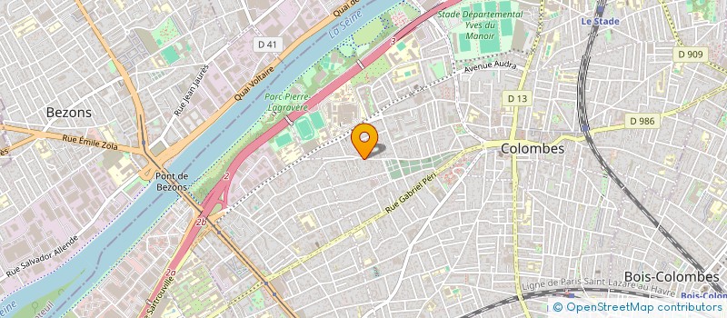 localisation de l'entreprise EURO MED SERVICES à COLOMBES