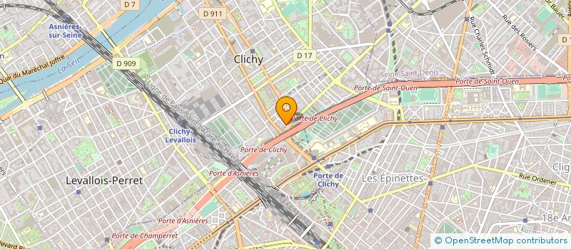 localisation de l'entreprise EURO MED TRANSPORT à CLICHY