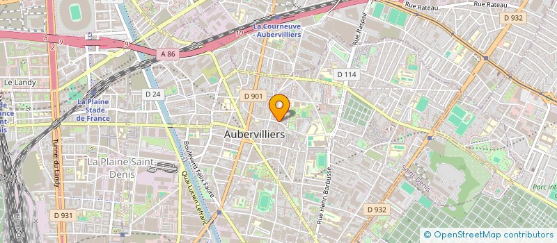 localisation de l'entreprise EURO MEDIA COMMUNICATION à AUBERVILLIERS