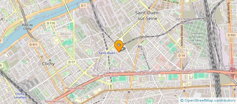 localisation de l'entreprise EURO MEGA à SAINT-OUEN-SUR-SEINE