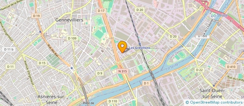 localisation de l'entreprise EURO MESSAGERIE à GENNEVILLIERS
