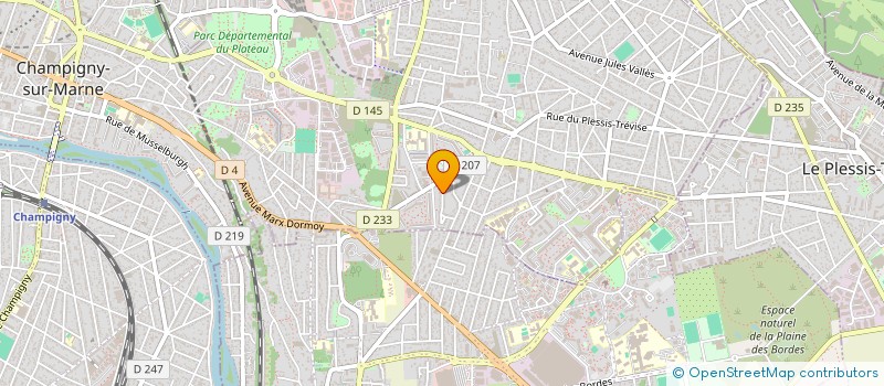 localisation de l'entreprise EURO METAL à CHAMPIGNY-SUR-MARNE