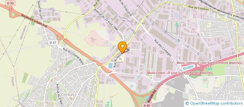 localisation de l'entreprise EURO METAL à CORBAS