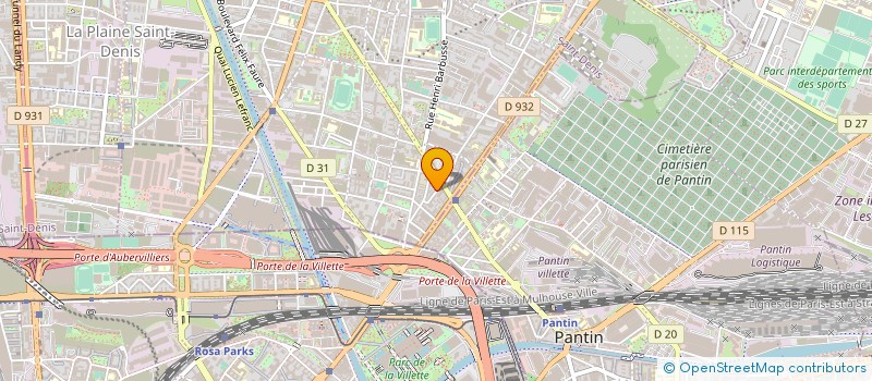 localisation de l'entreprise EURO MODE  AUBERVILLIERS