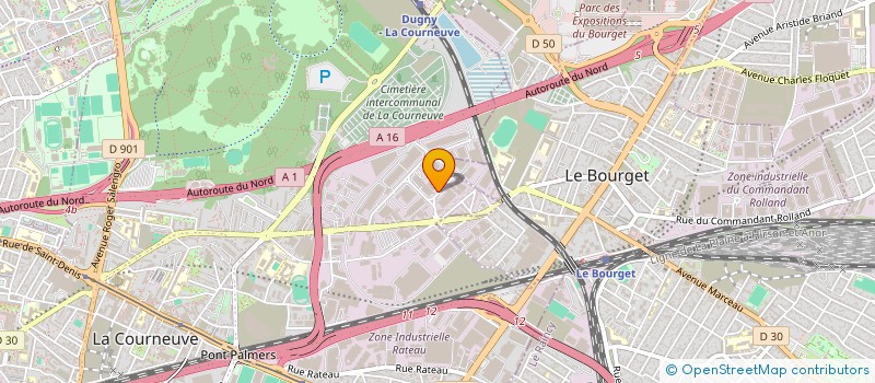 localisation de l'entreprise EURO MULTI SERVICES à LA COURNEUVE