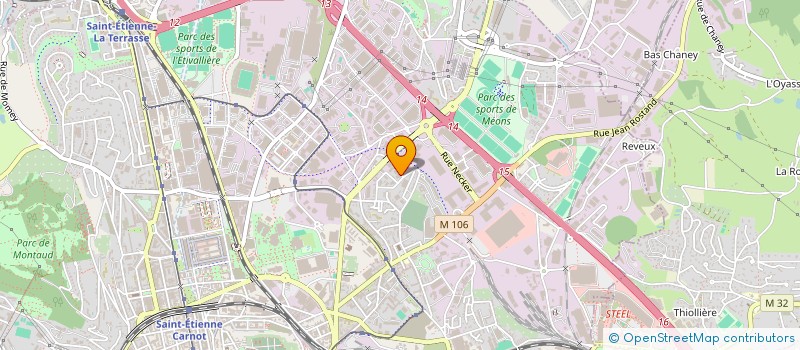localisation de l'entreprise EURO NACRE à SAINT-ETIENNE