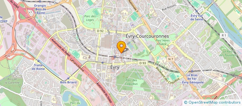 localisation de l'entreprise EURO NEGOTRANS à EVRY-COURCOURONNES