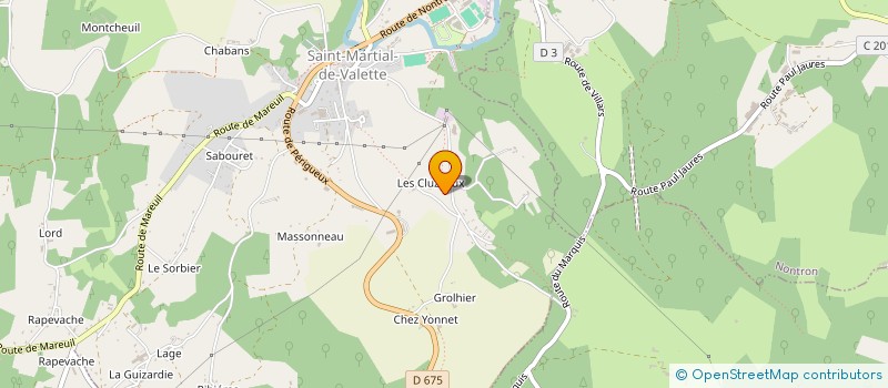 localisation de l'entreprise EURO NIGHT à SAINT MARTIAL DE VALETTE