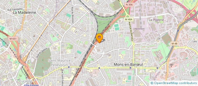 localisation de l'entreprise EURO NORD SECURIT 2000  MONS-EN-BARUL