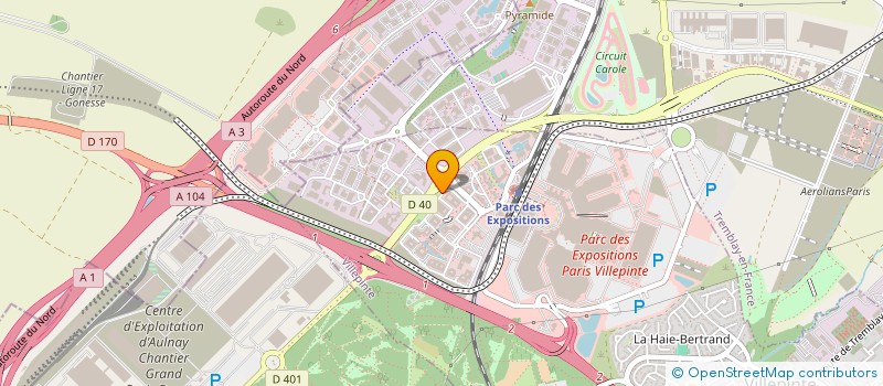 localisation de l'entreprise EURO OPTICS FRANCE à VILLEPINTE
