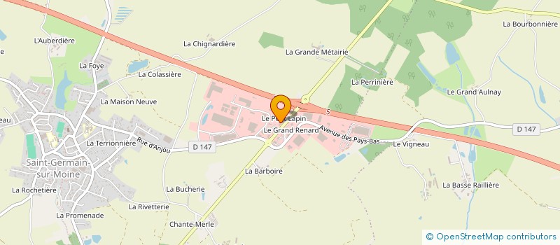 localisation de l'entreprise EURO OUEST MACHINERY à SEVREMOINE