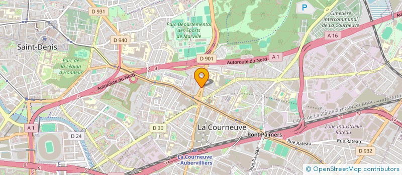 localisation de l'entreprise EURO PACK FLASH à LA COURNEUVE