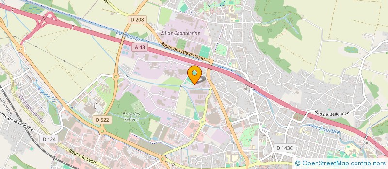 localisation de l'entreprise EURO PALETTES à BOURGOIN-JALLIEU