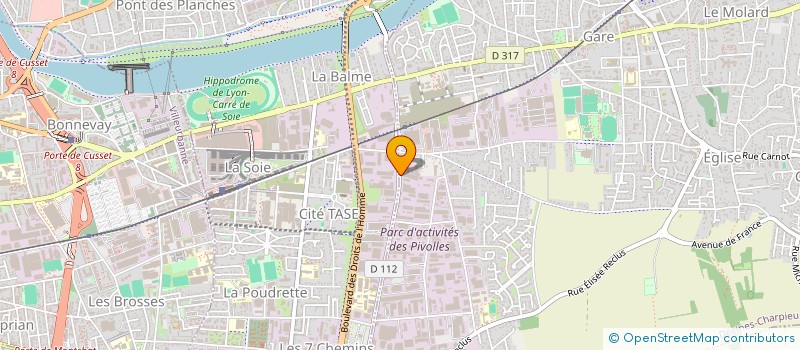 localisation de l'entreprise EURO PARE BRISE + LYON  DECINES-CHARPIEU