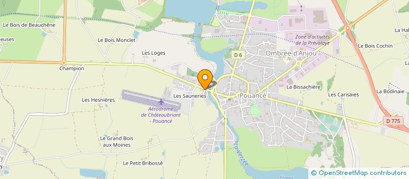 localisation de l'entreprise EURO ' PLAC 49 à OMBREE D'ANJOU