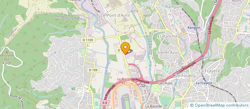 localisation de l'entreprise EURO PLOMBERIE PISCINES à MANDELIEU-LA-NAPOULE